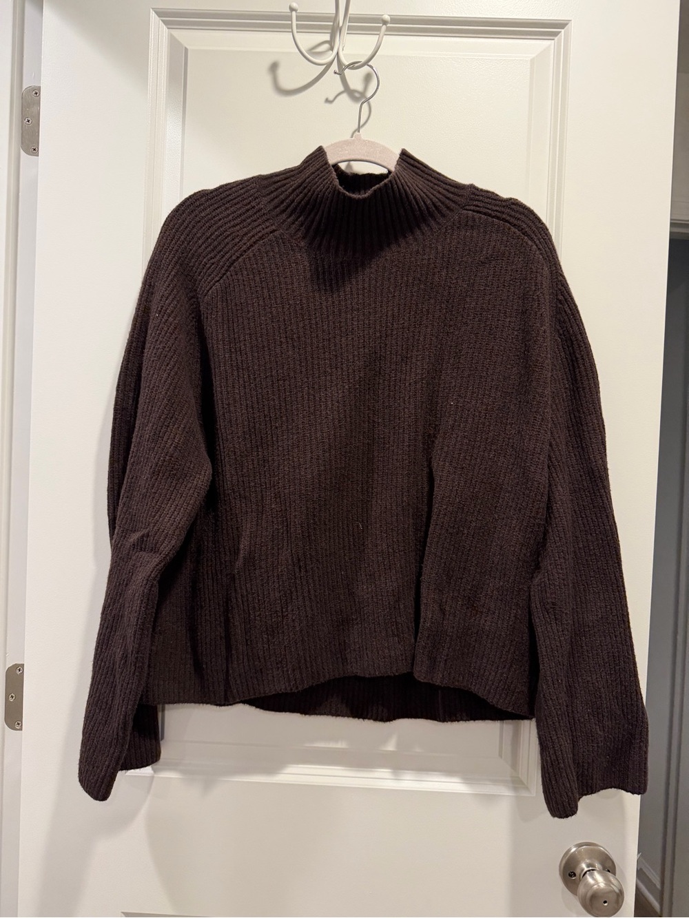 GAP Dark Brown Ribbed Turtleneck Sweater